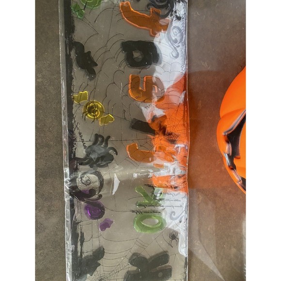 Grand Venture Vintage Pumpkin Pail Vinyl Skeleton Tablecloth Jelly Stickers Lot - Picture 12 of 12